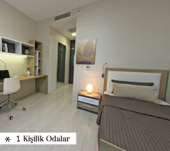 سكن طالبات في اسطنبول جامعة ايدن غرفة فردية